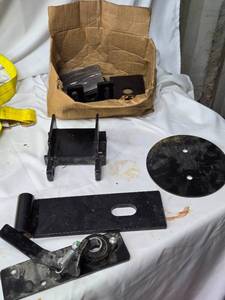 lot 270 image: Collection of Heavy-Duty Metal Brackets and Plates for Equipment Mounting