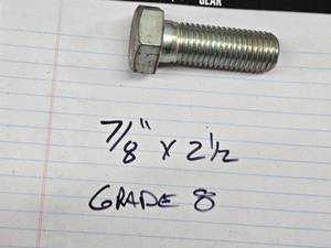 lot 279 image: Lot of Approximately 80 Grade 8 Hex Head Bolts - 78 x 2-12