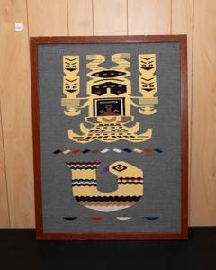 lot 43 image: Vintage Wool Woven Wall Art