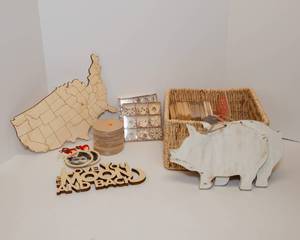 lot 62 image: Wooden Arts and Crafts Blanks