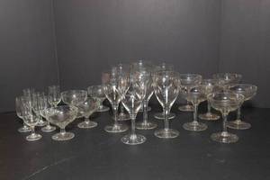 lot 67 image: Etched Glassware