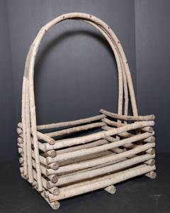 lot 106 image: Antique Basket Made Out of Sticks