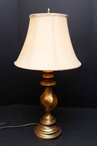 lot 112 image: Lamp with Brass Base