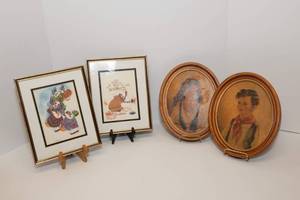 lot 131 image: Fishing for King Crab by Rie Munoz, Chico and Elena by Anne Allaben, and Following the Leader by Barbara Lavallee Art Prints
