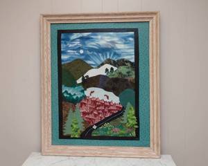 lot 182 image: Handcrafted Quilt Artwork - The Alcan