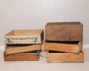 lot 185 image: Vintage Wooden Crates