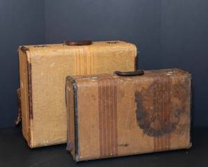 lot 75A image: Antique Suitcases
