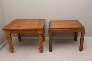 lot 135A image: Two Wooden Side Tables