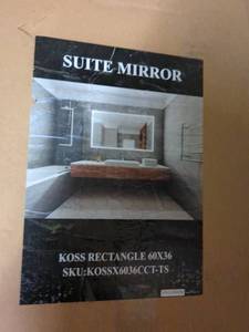 lot 8 image: Koss 60x36 Suite Mirror - Rectangular Design, New in Box
