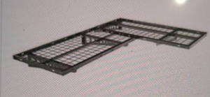 lot 10 image: FLEXIMOUNTS WRC24B 2 x 4 Wall Mounted Corner Shelf (Black)