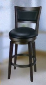 lot 13 image: Dark Grey Linen 24 Swivel Counter Height Chair