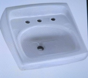 lot 23 image: American Standard Lucerne Wall-Mounted Sink 20x18