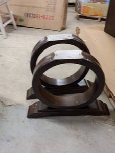lot 26 image: Used Cherry Finish Dining Table Base with Tabletop