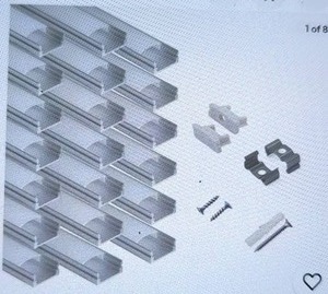 lot 29 image: 20-Pack of 2 Meter U-Shape LED Aluminum Channel System with Milky Cover