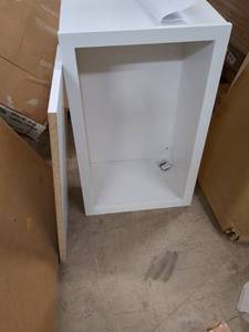 lot 36 image: Hampton Bay 30 Wall Microwave Cabinet with Adjustable Shelf