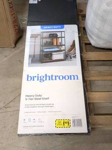 lot 48 image: Heavy Duty 5-Tier Steel Shelf by Brightroom