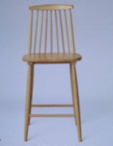 lot 56 image: Threshold Harwich High Back Windsor Counter Stool - Natural Color