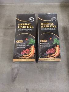 lot 95 image: Set of 2 Herbal Hair Dye Shampoo - 500ml Each