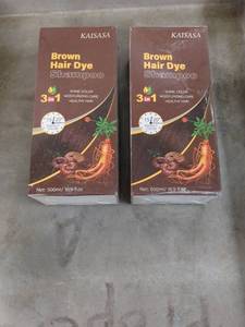 lot 99 image: Set of 2 Kaisasa Brown Hair Dye Shampoo 3-in-1 (500ml)