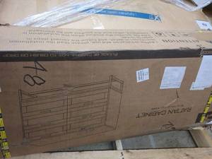 lot 142 image: Unopened Rattan 6 Drawer Cabinet - Assembly Required