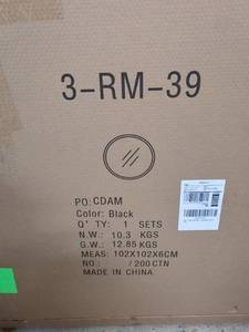 lot 156 image: Black 3-RM-39 Folding Table Set - 1 Set