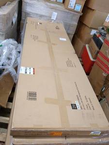 lot 160 image: Refrigerator End Panel Kit - 24 inch x 84 inch, Brown Finish