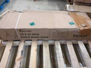 lot 169 image: 79 x 45 Inch Porch Swing Chair - New in Box