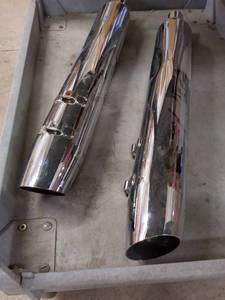 lot 179 image: Pair of Chrome Exhaust Tips for Automotive Use