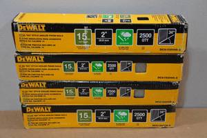 lot 22 image: 4 Packs of DeWalt 15ga DA Style Angled Finish Nails