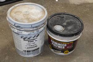 lot 123 image: White Paint & Panel Adhesive