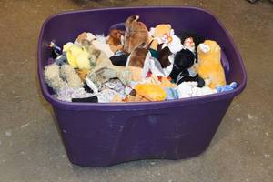 lot 137 image: Bin Full of TY Beanie Babies