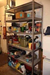 lot 83 image: Garage Shop Metal Shelving Unit...Contents NOT Included
