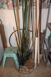 lot 84 image: Lawn and Garden...Plant Stakes, Stool, Poles Etc