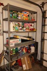 lot 90 image: Garage Shop Metal Shelving Unit...Contents NOT Included