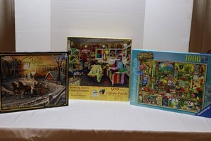 lot 108 image: Jigsaw Puzzles Terry Redlin Sewing Ravensburger