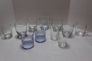 lot 187 image: Crystal-Clear Drink Beverage Glasses of Various Types
