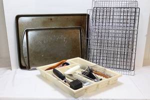 lot 173 image: Kitchen EssentialsBaking, Cookie Sheet Pans, Cooling Racks, Utensils Etc.