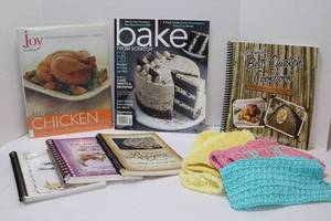 lot 175 image: Vintage KitchenCookbooks and Textiles Etc