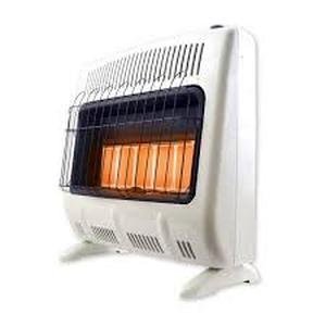 lot 43 image: Mr. Heater 30,000 BTU Vent Free Radiant Natural Gas or Propane Dual Fuel Space Heater  Customer Returns See Pictures