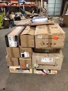 lot 35 image: Pallet of Assorted Bathroom Sinks Various Models and Conditions  Customer Returns See Pictures