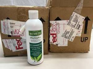 MSRP $200  2 Cases (1 open box) NEW Medline 8 fl. oz. Remedy Phytoplex Botanical Nutrition for Sensitive Skin Hydrating Shampoo &amp Body Wash Cleansers