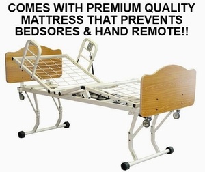 MSRP $3800 Joerns ECC Hospital Care Assist Power HiLo Adjustable Bed (450lb Capacity) WHand Remote &amp Premium Therapeutic Geo-Mattress Max -prevents bed soresskin ulcers PICK UP TO BE SCHEDULED WITHIN 5DAYS OF AUCTION CLOSE AT ROCKFORD LOCATION