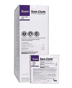 MSRP $75  Lot of 2 Boxes (50 Individual Wrapped Wipes Per Box) NEW PDI Super Sani-Cloth Germicidal Disposable Wipes - Extra Large&nbsp11.5 x 11.75&nbsp- Great For Travel Etc -Effective against 27 microorganisms in two minutes