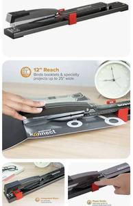 MSRP $50 Bostitch B440LR Black 12 Long Reach Metal Stapler 20 Sheet Adjustable - Little To No Wear