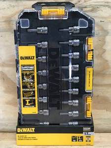 lot 42 image: DeWalt 38 Drive SAE and MM Bit Socket Set Model # DWMT73806CL 1129247.50