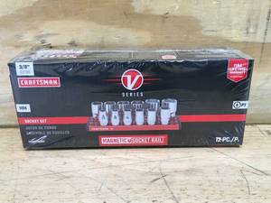 lot 55 image: Craftsman V Series 38 Drive MM Socket Set Model # CMMT17530V