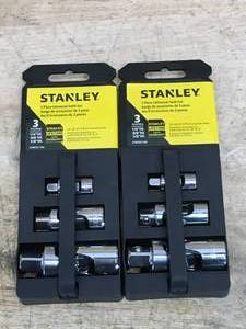 lot 89 image: Lot of 2 - Stanley 3 Piece Universal Joint Set Model # STMT81184
