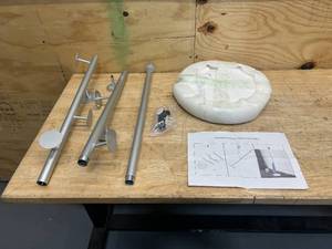 lot 132 image: Metal Coat Rack with Marble Base