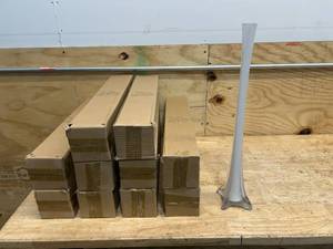 lot 95 image: Lot of 11-  20 Tower Flower Vases