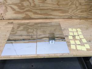 lot 125 image: Lot of 4 - 12 x 10 Mirrors with Adhesive Patches